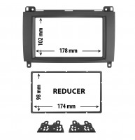 Kit De Fijación 2Din Color Negro Mercedes A (W169) ‘12> - B ‘11>