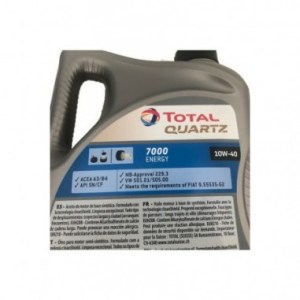 10W40 - ACEITE TOTAL QUARTZ 7000 ENERGY 5 L