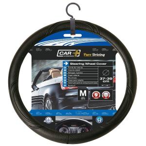 Funda de volante PVC negra 37-39 cm (2505048)