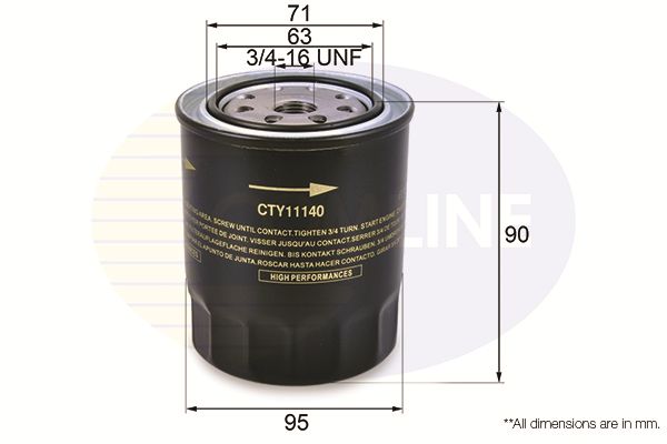 Filtro de aceite Comline CTY11140 1 Filtro de aceite Comline CTY11140