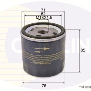 Filtro de aceite Comline EOF217